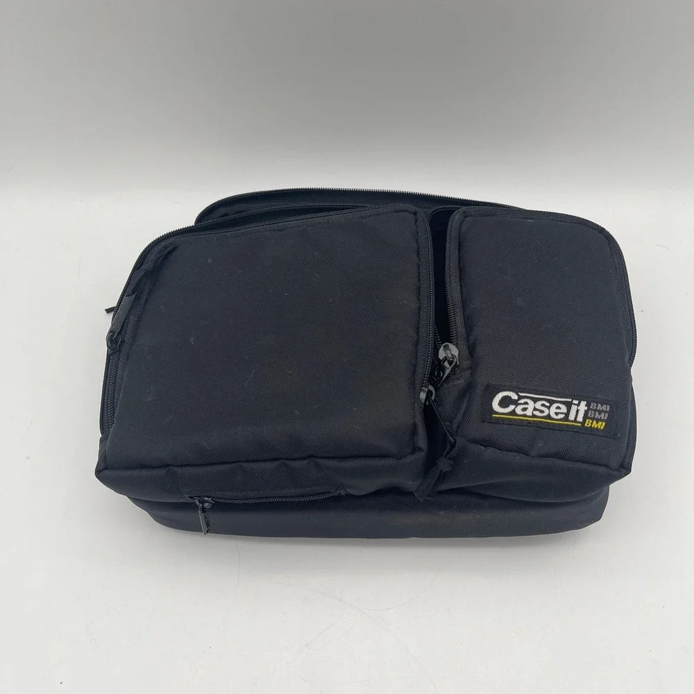 Case It BMI Black Padded Utility Bag Multi Pocket Zippered Organizer Case